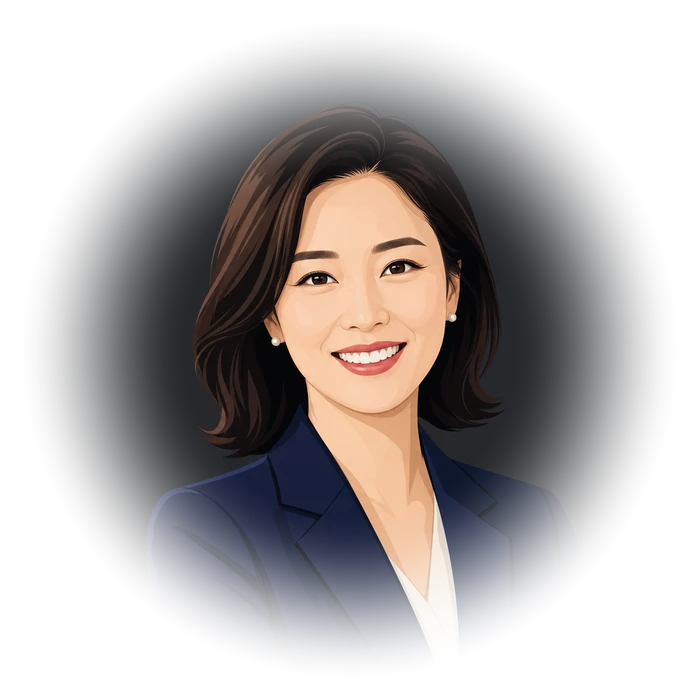 상담을 안내하는 담당자 일러스트